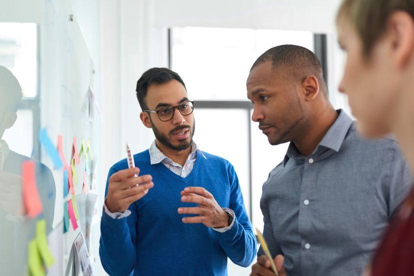 people working in a group